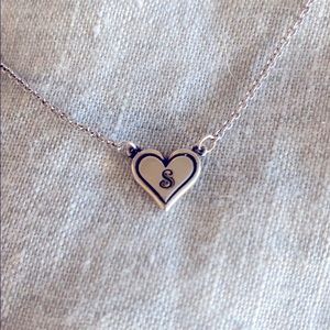 James Avery Heart S initial necklace